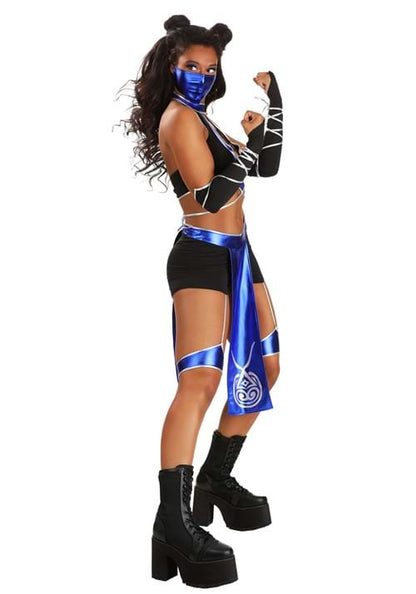 Sexy Blue Mortal Ninja Costume for Women - US 0572