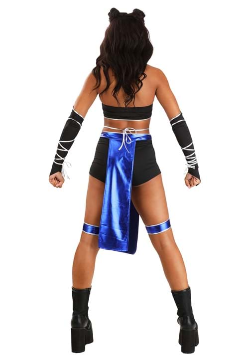 Sexy Blue Mortal Ninja Costume for Women - US 0572
