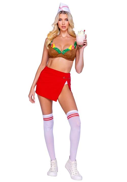 Sexy Fast Food Burger Baddie Costume for Women - US 4192