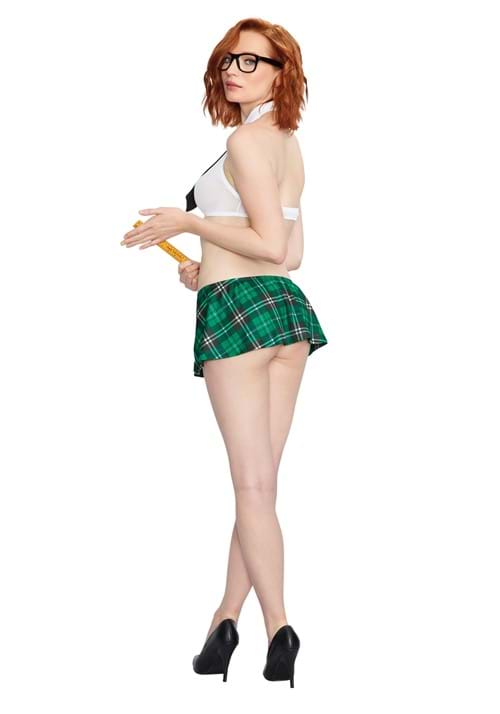 Women's Sexy Mesh Green Schoolgirl Costume - US 2483