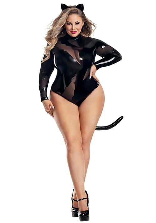 Plus Size Sexy Cat Scratch Fever Women's Costume - US 3155