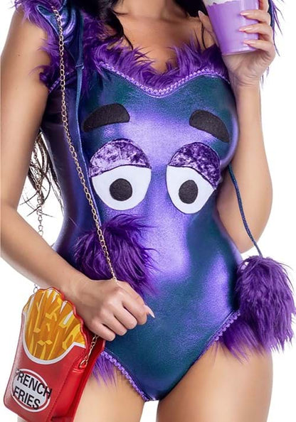 Sexy Purple Grim Milkshake Monster Costume for Women - US 2316