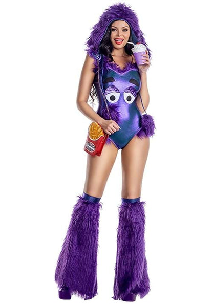 Sexy Purple Grim Milkshake Monster Costume for Women - US 2316