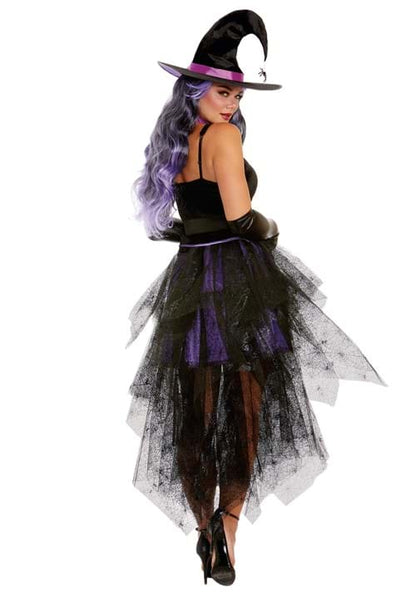 Women's Sexy Purple Witch Costume - US 2958