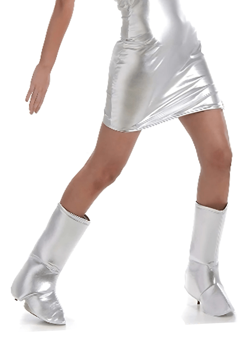 Sexy Silver Secret Agent Costume for Women - US 8983