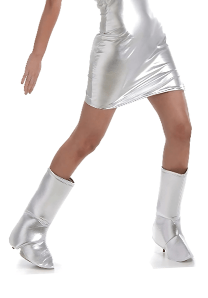 Sexy Silver Secret Agent Costume for Women - US 8983