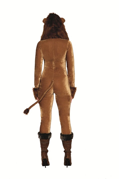 Sexy Timid Lion Jumpsuit Costume for Women - US 0035