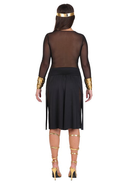 Women's Sheer Black Gold Cleopatra Costume - US 1057