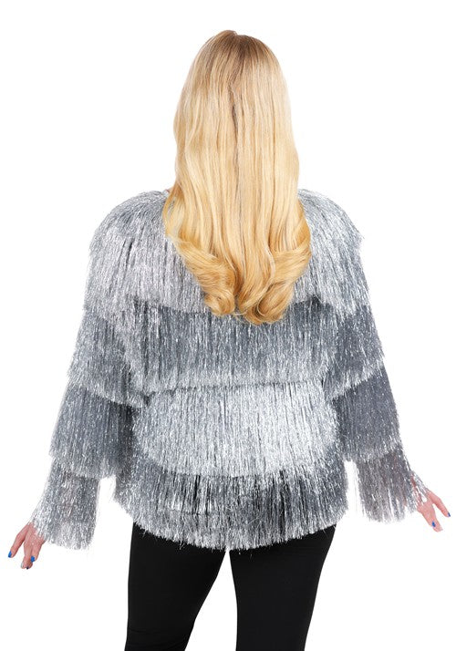 Women's Silver Fringe 1970s Costume Jacket - US 4643