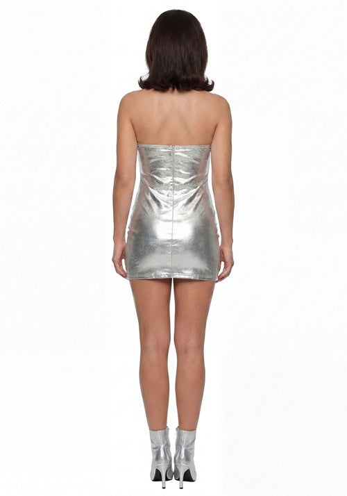 Women's Silver Secret Agent Cyborg Costume - US 5311