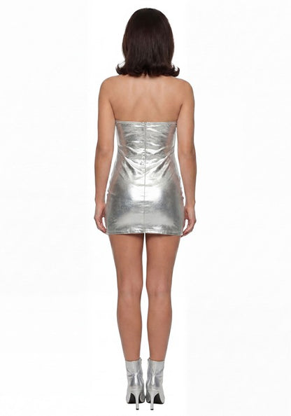 Women's Silver Secret Agent Cyborg Costume - US 5311