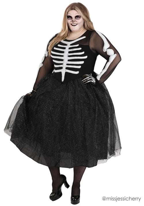 Women's Skeleton Beauty Plus Size Costume Dress - US 2488