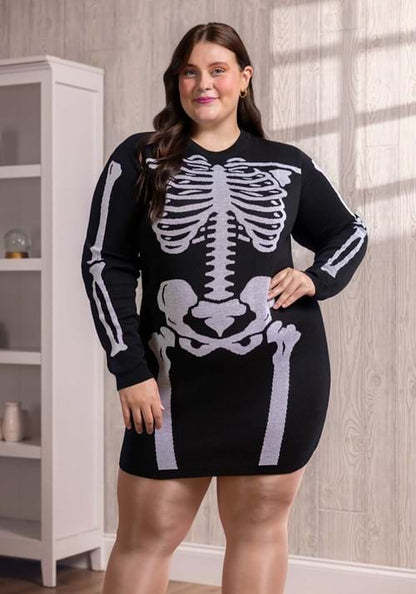 Skeleton Women's Sweater Dress - US 0642