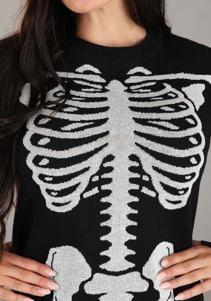 Skeleton Women's Sweater Dress - US 0642