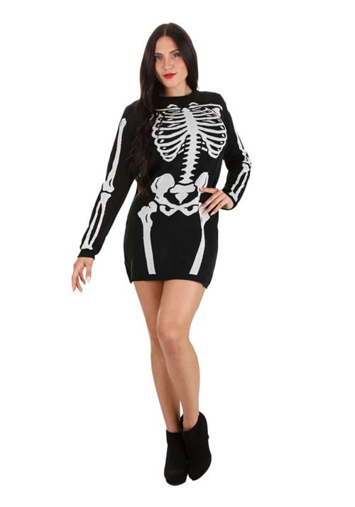 Skeleton Women's Sweater Dress - US 0642