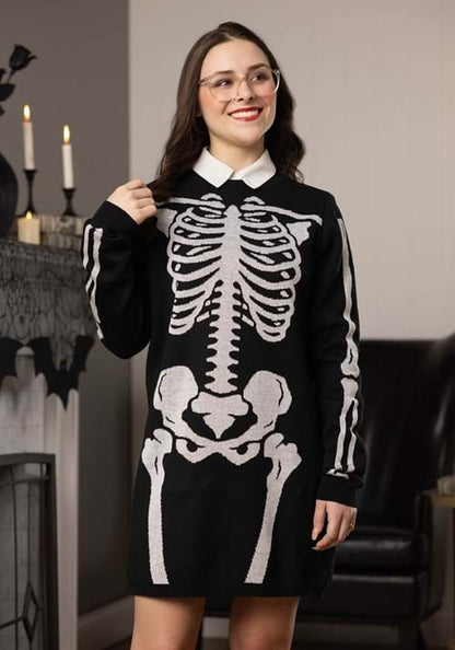 Skeleton Women's Sweater Dress - US 0642