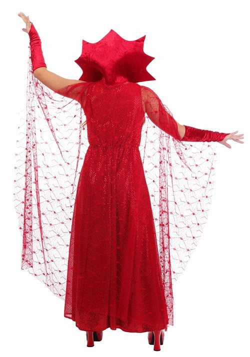 54-Inch Women's Red Spider Web Costume Cape - US 8559