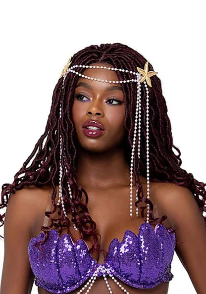 Women's Starfish Pearl Costume Headpiece - US 4134