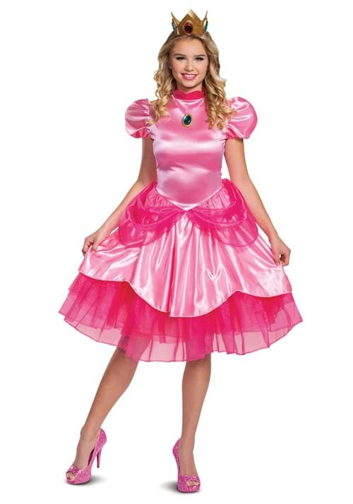 Super Mario Deluxe Princess Peach Costume for Women - US 2304