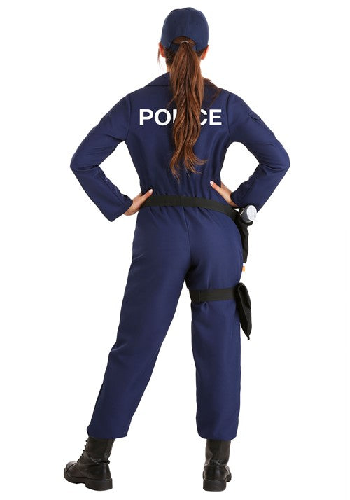 Women's Plus Size Tactical Cop Jumpsuit Costume - US 9281