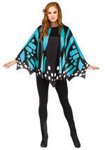 Teal Butterfly Poncho for Women - US 0588