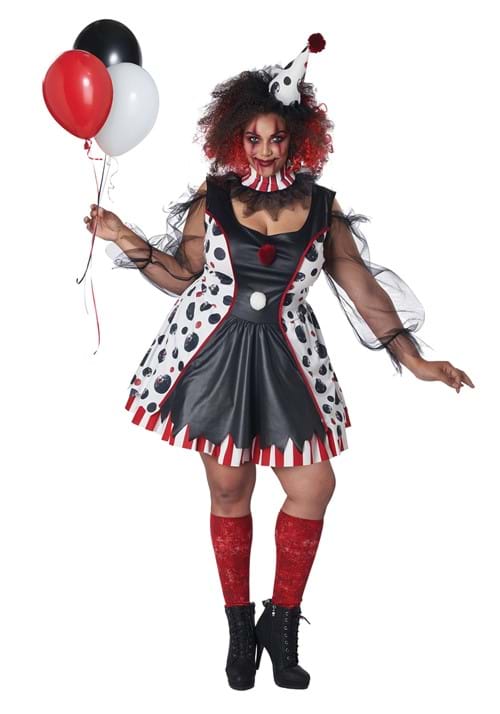 Plus Size Women's Twisted Clown Costume - US 5389