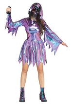 Women's Two Tone Chrome Ghost Face Costume - US 8881