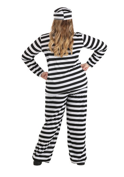 Striped Prisoner Women's Costume - US 9680