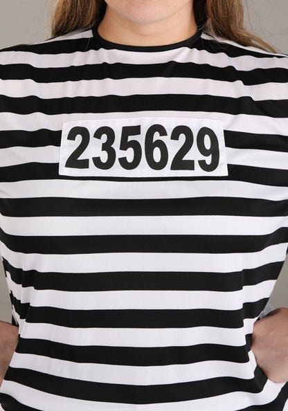 Striped Prisoner Women's Costume - US 9680