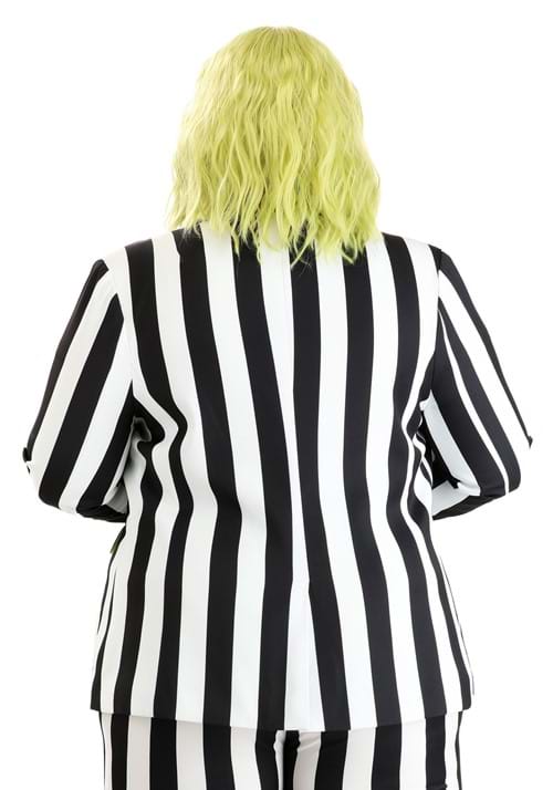 White and Black Stripe Blazer for Women - US 4502