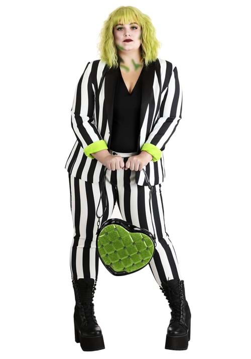 White and Black Stripe Blazer for Women - US 4502