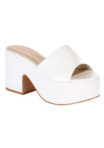 White Mule Disco Sandal Shoes for Women - US 0603