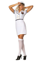Women's White Navy Officer Costume Dress - US 6429