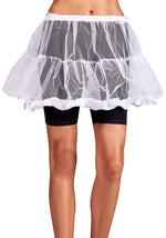 Women's White Petticoat with Lace Trim Accessory - US 6536