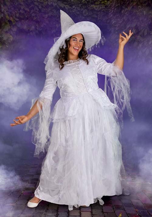 Women's Plus Size White Witch Costume Dress - US 0965