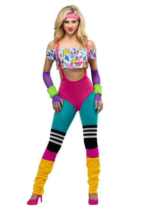 Women's Work It Out 80's Costume - US 1117