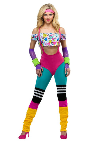 Women's Work It Out 80's Costume - US 1117