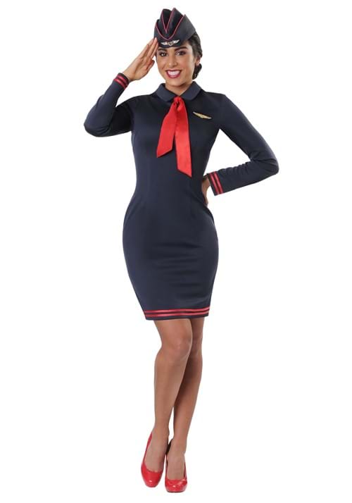 Workin' the Skies Women's Flight Attendant Costume - US 7424