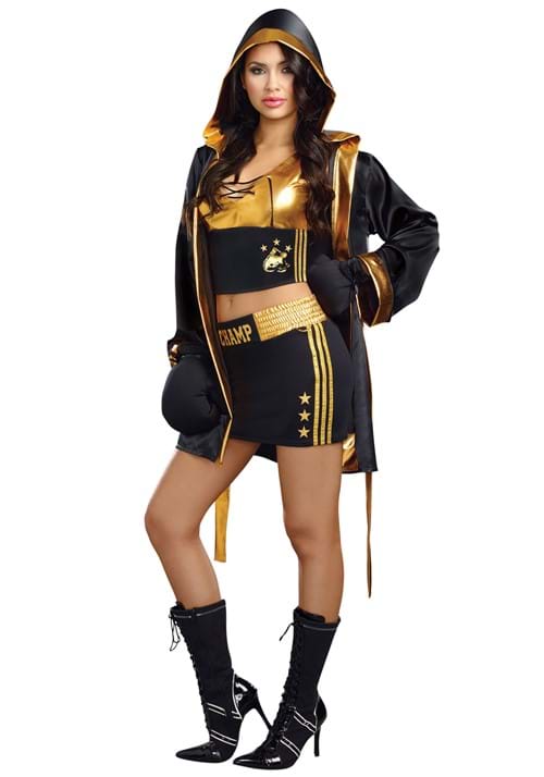 Women's World Champion Boxer Costume - US 4979