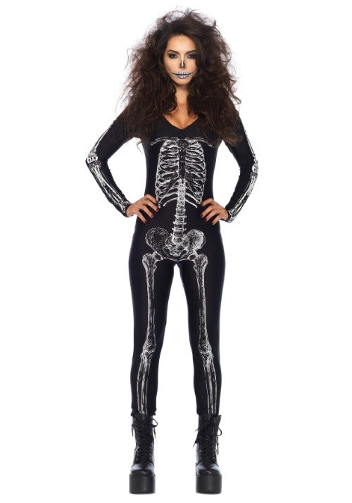 X-Ray Skeleton Catsuit Costume for Women - US 9972