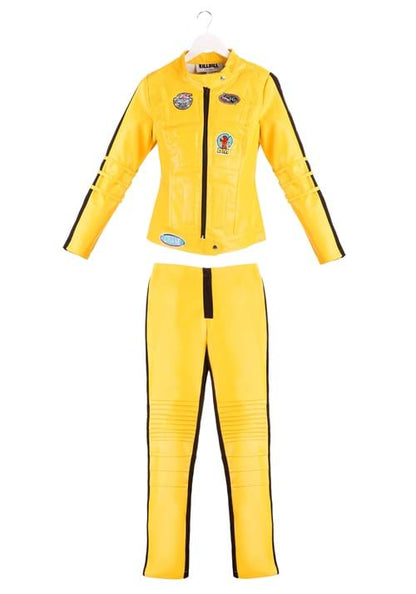 Yellow Leather Ninja Assassin Costume for Women - US 0978