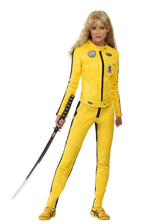 Yellow Leather Ninja Assassin Costume for Women - US 0978