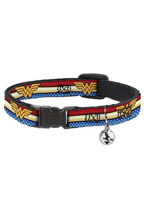Wonder Woman Logo Stripe Breakaway Pet Collar - US 5819