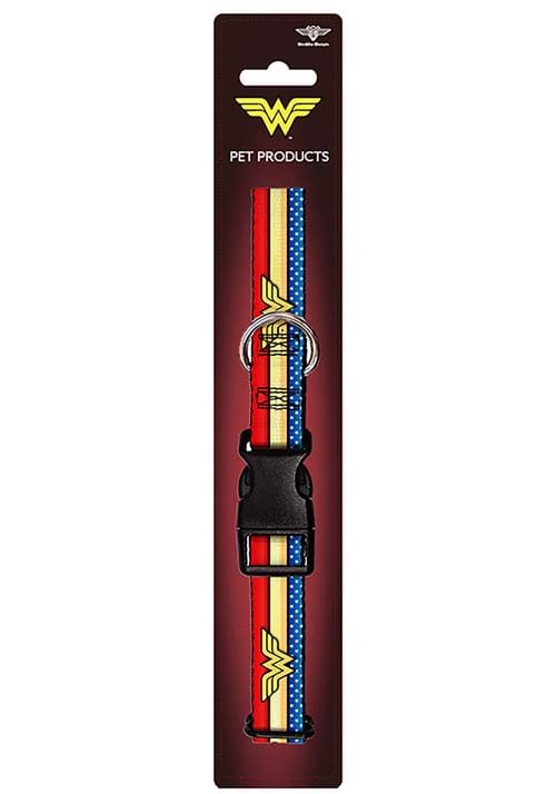 Wonder Woman Logo Stripes/Stars Dog Plastic Clip Collar - US 2859
