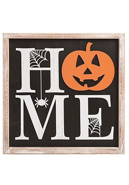 12-Inch Wooden Pumpkin Home Halloween Sign Decoration - US 2470