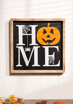12-Inch Wooden Pumpkin Home Halloween Sign Decoration - US 2470