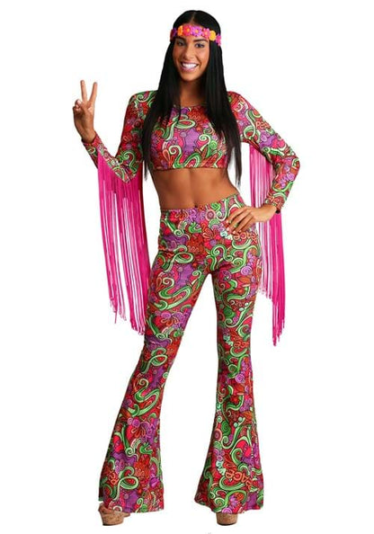Women's Hippie World Peace Costume - US 7769