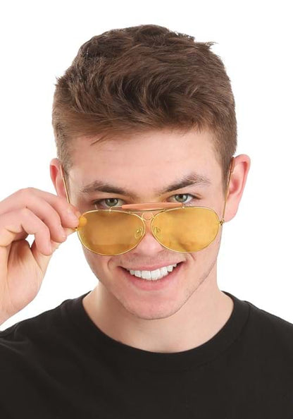 Yellow Aviator Costume Glasses - US 2409