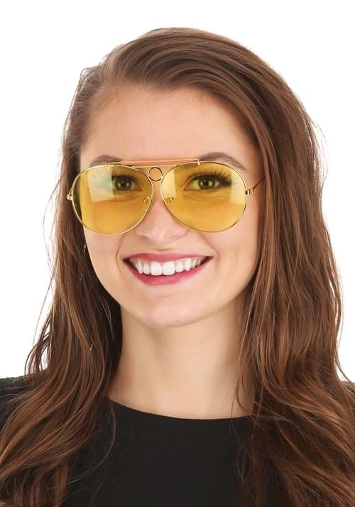 Yellow Aviator Costume Glasses - US 2409