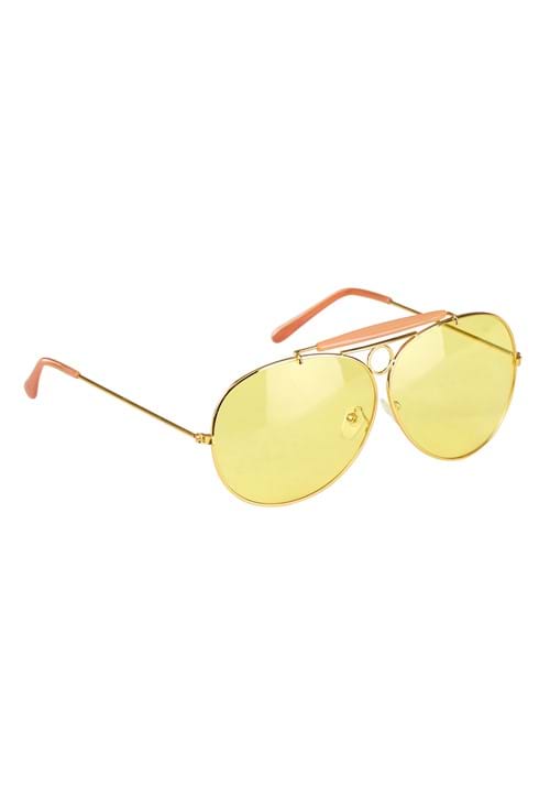 Yellow Aviator Costume Glasses - US 2409